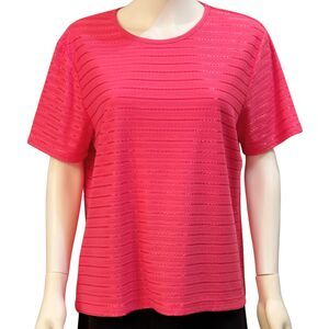 Sag Harbor M Hot Pink SS Blouse
